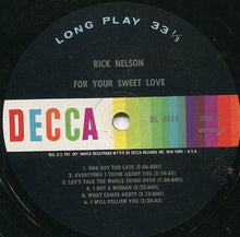 Load image into Gallery viewer, Rick Nelson* : For Your Sweet Love (LP, Album, Mono)