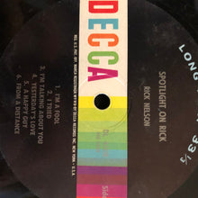 Load image into Gallery viewer, Rick Nelson* : Spotlight On Rick (LP, Album, Mono)