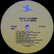 Load image into Gallery viewer, Mose Allison : Ol' Devil Mose (2xLP, Comp, RM, Gat)