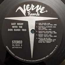 Charger l'image dans la galerie, Don Randi Trio : Last Night / With The Don Randi Trio (LP)