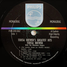Load image into Gallery viewer, Teresa Brewer : Teresa Brewer's Greatest Hits (LP, Album, Mono)