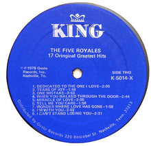 Load image into Gallery viewer, The Five Royales* : 17 Hits (LP, Comp, Blu)