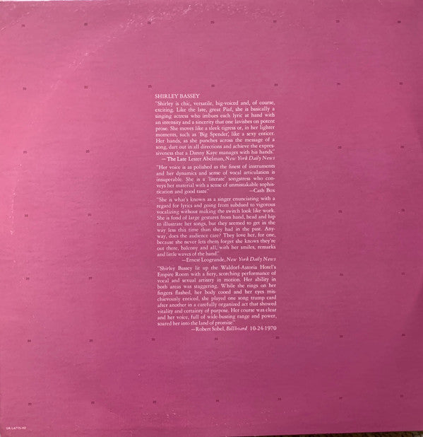 Buy Shirley Bassey : Shirley Bassey's Greatest Hits (2xLP, Comp