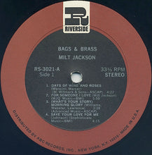 Laden Sie das Bild in den Galerie-Viewer, Milt Jackson : Bags & Brass (LP, Album, RE)