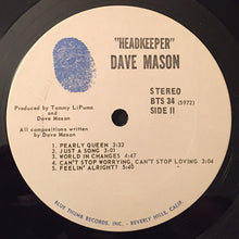 Load image into Gallery viewer, Dave Mason : Headkeeper (LP, Album, Pit)