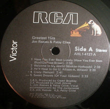 Load image into Gallery viewer, Jim Reeves & Patsy Cline : Greatest Hits (LP, Comp)