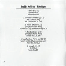 Load image into Gallery viewer, Freddie Hubbard : First Light (CD, Album, RE, RM)