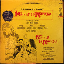 Laden Sie das Bild in den Galerie-Viewer, Original Cast*, Richard Kiley, Joan Diener, Irving Jacobson, Robert Rounseville, Ray Middleton : Man Of La Mancha (LP, Album, Ter)