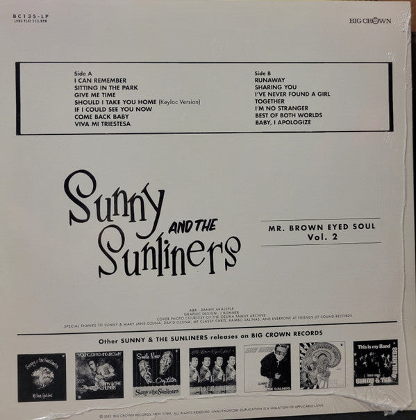 Buy Sunny & The Sunliners : Mr. Brown Eyed Soul Vol. 2 (LP, Album