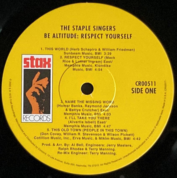 The Staple Singers - Be Altitude: Respect Yourself - LP