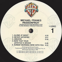 Load image into Gallery viewer, Michael Franks : Passionfruit (LP, Album)