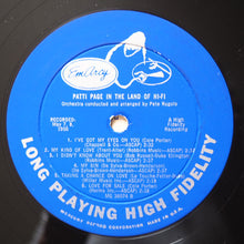 Laden Sie das Bild in den Galerie-Viewer, Patti Page : In The Land Of Hi-Fi (LP, Album, Mono)