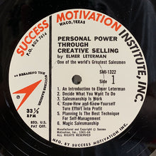 Load image into Gallery viewer, Elmer G. Leterman : Personal Power Through Creative Selling (LP)