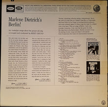 Load image into Gallery viewer, Marlene Dietrich : Marlene Dietrich's Berlin (Her Nostalgic Songs About The Grand Old City) (LP, Album, RP)