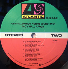 Laden Sie das Bild in den Galerie-Viewer, Various : No Small Affair (Original Motion Picture Soundtrack) (LP, Album)