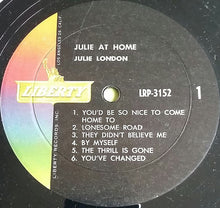 Laden Sie das Bild in den Galerie-Viewer, Julie London : Julie...At Home (LP, Album, Mono)