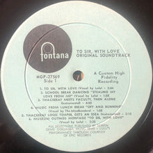 Load image into Gallery viewer, Various : To Sir, With Love Original Motion Picture Soundtrack (LP, Album, Mono, RP)