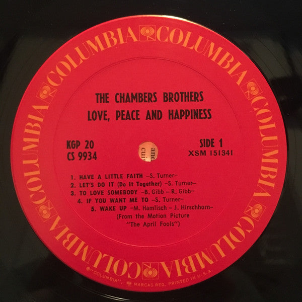 The Chambers Brothers - Love, Peace And Happiness / Live At Bill Graham's  Fillmore East - LP