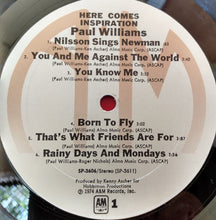 Load image into Gallery viewer, Paul Williams (2) : Here Comes Inspiration (LP, Album, Mon)