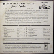 Laden Sie das Bild in den Galerie-Viewer, Julie London : Julie Is Her Name Volume Two (LP, Album)