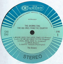 Charger l'image dans la galerie, The Browns (3) : Sing The Big Ones From The Country (LP, Album)