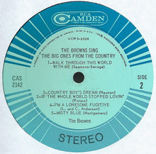 Charger l'image dans la galerie, The Browns (3) : Sing The Big Ones From The Country (LP, Album)