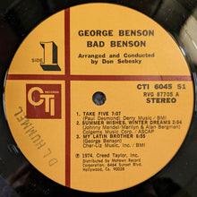 Load image into Gallery viewer, George Benson : Bad Benson (LP, Album, Gat)