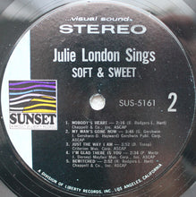 Load image into Gallery viewer, Julie London : Sings Soft & Sweet (LP, Comp)