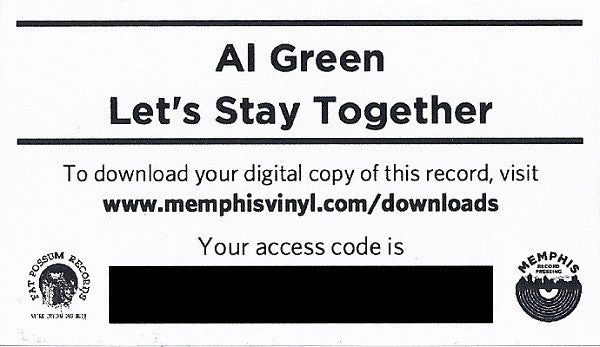 Al Green - Let's Stay Together - LP