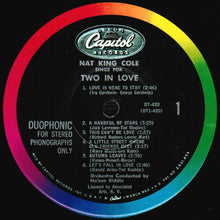 Load image into Gallery viewer, Nat King Cole Orchestra Conducted By Nelson Riddle : Nat King Cole Sings For Two In Love (LP, Album, RE, Los)