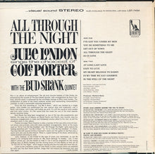 Laden Sie das Bild in den Galerie-Viewer, Julie London With The Bud Shank Quintet : All Through The Night (Julie London Sings The Choicest Of Cole Porter) (LP, Album, San)