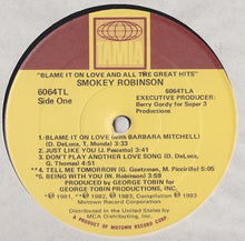 Laden Sie das Bild in den Galerie-Viewer, Smokey Robinson : Blame It On Love & All The Great Hits (LP, Comp)