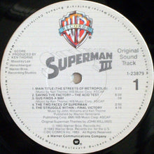 Laden Sie das Bild in den Galerie-Viewer, Various : Superman III (Original Sound Track) (LP)