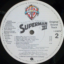 Laden Sie das Bild in den Galerie-Viewer, Various : Superman III (Original Sound Track) (LP)