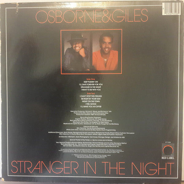 Buy Osborne & Giles : Stranger In The Night (LP, Album) Online for