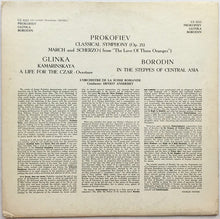 Laden Sie das Bild in den Galerie-Viewer, Prokofiev* / Glinka* / Borodin* - Ernest Ansermet, L'Orchestre De La Suisse Romande : Classical Symphony / March And Scherzo From The Love For Three Oranges / Kamarinskaya Fantasy / A Life For The Czar - Overture / In The Steppes Of Central Asia (LP)