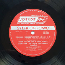 Laden Sie das Bild in den Galerie-Viewer, Prokofiev* / Glinka* / Borodin* - Ernest Ansermet, L'Orchestre De La Suisse Romande : Classical Symphony / March And Scherzo From The Love For Three Oranges / Kamarinskaya Fantasy / A Life For The Czar - Overture / In The Steppes Of Central Asia (LP)