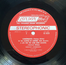 Laden Sie das Bild in den Galerie-Viewer, Prokofiev* / Glinka* / Borodin* - Ernest Ansermet, L'Orchestre De La Suisse Romande : Classical Symphony / March And Scherzo From The Love For Three Oranges / Kamarinskaya Fantasy / A Life For The Czar - Overture / In The Steppes Of Central Asia (LP)
