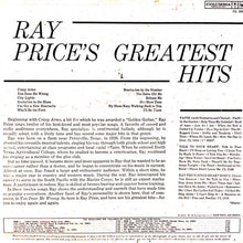 Load image into Gallery viewer, Ray Price : Ray Price's Greatest Hits (LP, Comp, Mono)