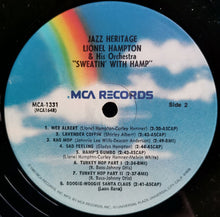 Laden Sie das Bild in den Galerie-Viewer, Lionel Hampton : 3 Sweatin' With Hamp 1945 . 1950 (LP, Comp, Lab)