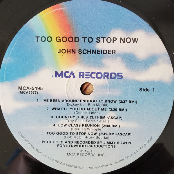 John Schneider - Too Good To Stop Now - LP