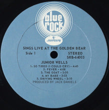 Load image into Gallery viewer, Junior Wells : Sings Live At The Golden Bear (LP, Album)