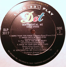 Load image into Gallery viewer, Gale Storm : Sentimental Me (LP, Album, Mono)