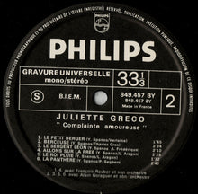 Load image into Gallery viewer, Juliette Gréco : Complainte Amoureuse (LP, Album)