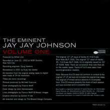 Load image into Gallery viewer, J.J. Johnson : The Eminent, Volume One (CD, Comp, Mono, RE, RM)