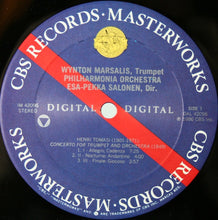 Load image into Gallery viewer, Wynton Marsalis - Tomasi* / Jolivet* - Philharmonia Orchestra, Esa-Pekka Salonen : Tomasi: Concerto For Trumpet And Orchestra / Jolivet: Concerto No. 2 For Trumpet - Concertino For Trumpet, String Orchestra And Piano (LP, Album, Car)