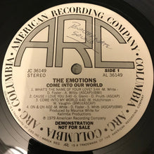 Laden Sie das Bild in den Galerie-Viewer, The Emotions : Come Into Our World (LP, Album, Promo)