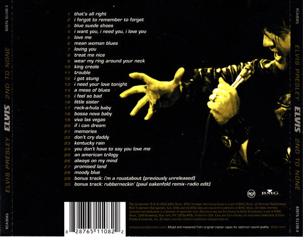 Buy Elvis Presley : Elvis 2nd To None (CD, Comp) Online for a
