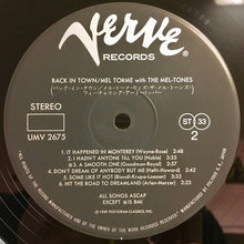Laden Sie das Bild in den Galerie-Viewer, Mel Tormé With The Meltones* : Back In Town (LP, Album, RE)