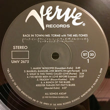 Laden Sie das Bild in den Galerie-Viewer, Mel Tormé With The Meltones* : Back In Town (LP, Album, RE)